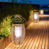 Fitting LED | Solar Rattan LED Lantern Waterproof Outdoor Garden Table Lamp