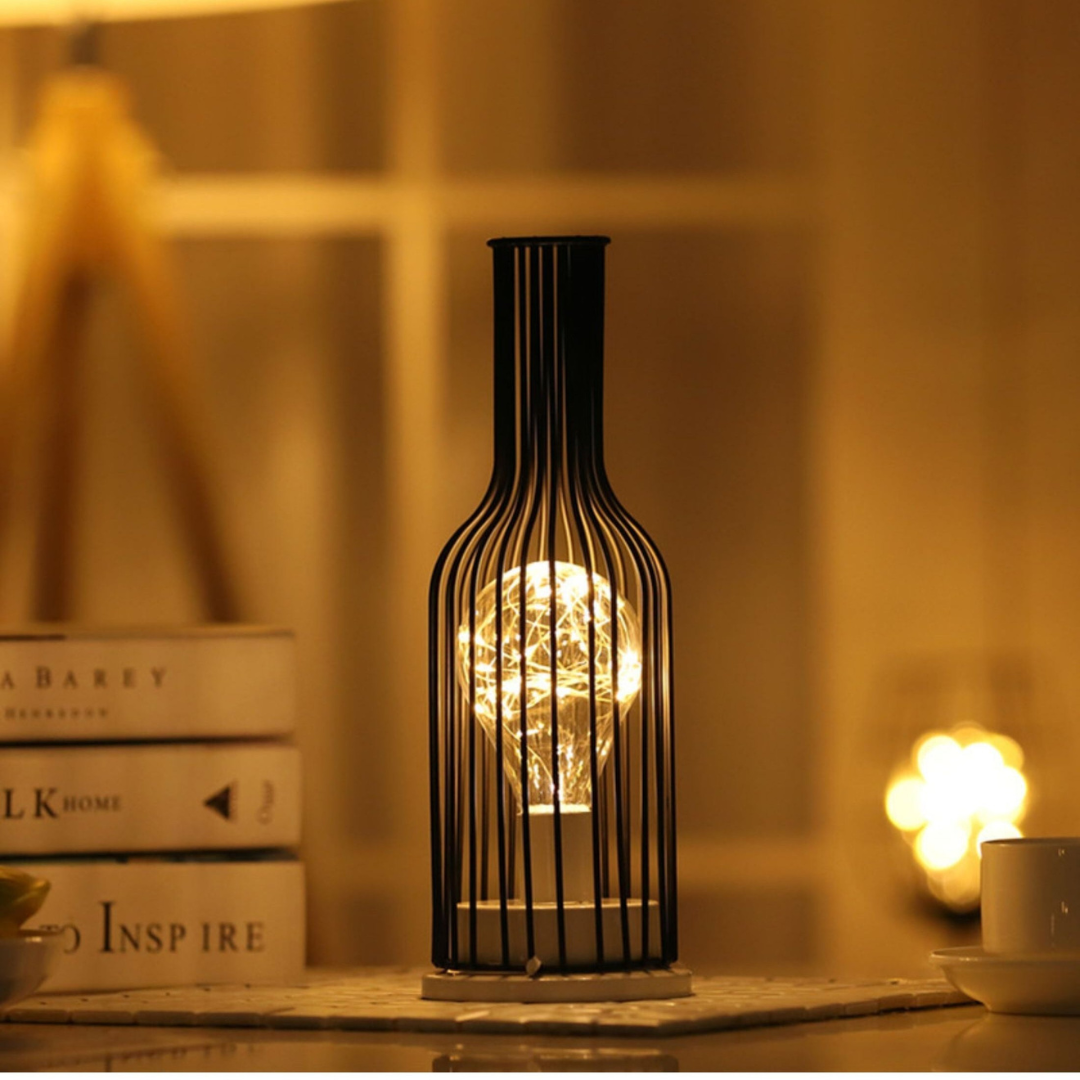 Fitting LED | Vintage Cage LED Table Lamp Decorative Ambient Desk Light