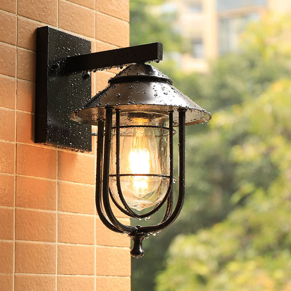 Fitting LED | Vintage Industrial Outdoor Wall Light LED Waterproof Cage Lantern