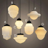 Fitting LED | Vintage Opal Glass Pendant Light for Elegant Ambient Lighting