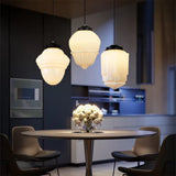 Fitting LED | Vintage Opal Glass Pendant Light for Elegant Ambient Lighting