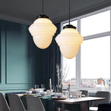 Fitting LED | Vintage Opal Glass Pendant Light for Elegant Ambient Lighting