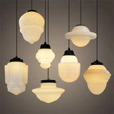Fitting LED | Vintage Opal Glass Pendant Light for Elegant Ambient Lighting