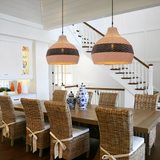 Fitting LED | Woven Rattan LED Pendant Light Boho Hanging Ceiling Lamp