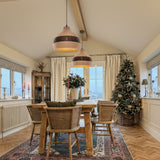 Fitting LED | Woven Rattan LED Pendant Light Boho Hanging Ceiling Lamp