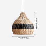 Fitting LED | Woven Rattan LED Pendant Light Boho Hanging Ceiling Lamp