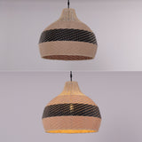 Fitting LED | Woven Rattan LED Pendant Light Boho Hanging Ceiling Lamp