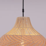 Fitting LED | Woven Rattan LED Pendant Light Boho Hanging Ceiling Lamp